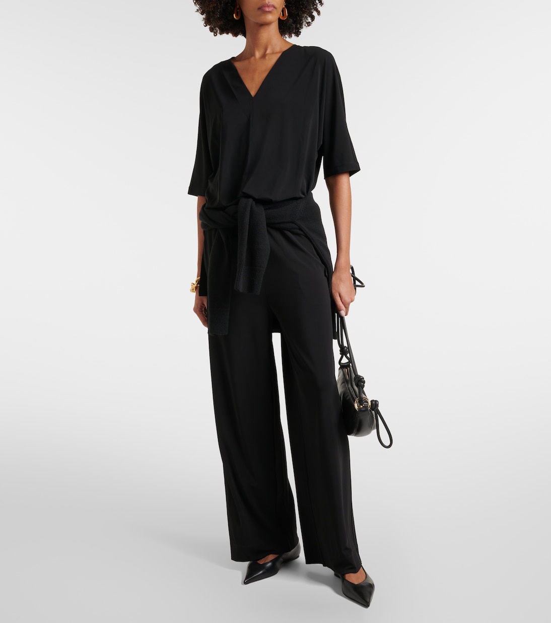 Weite Hose Ring aus Crêpe-Jersey | Max Mara