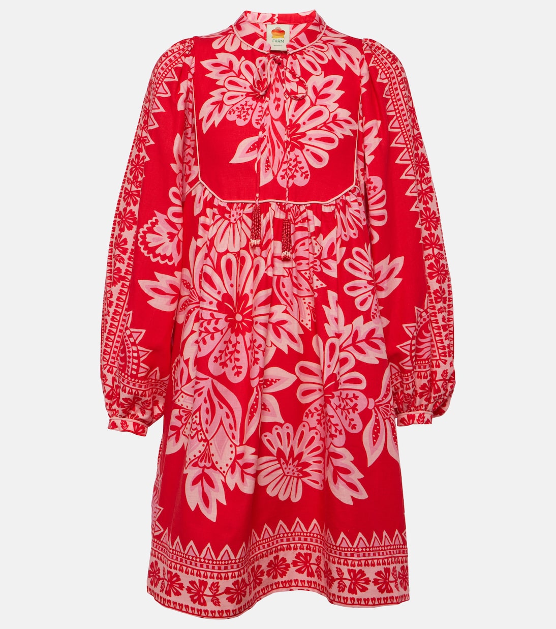 Vestido Flora Tapestry de mezcla de lino | Farm Rio