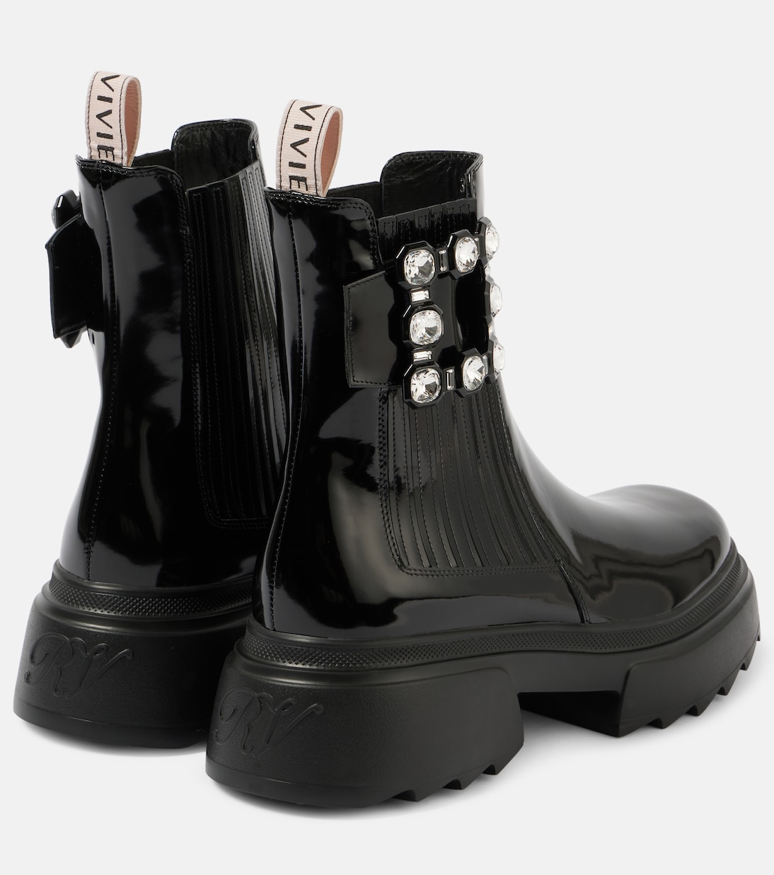 Verzierte Chelsea Boots Wallaviv aus Lackleder | Roger Vivier