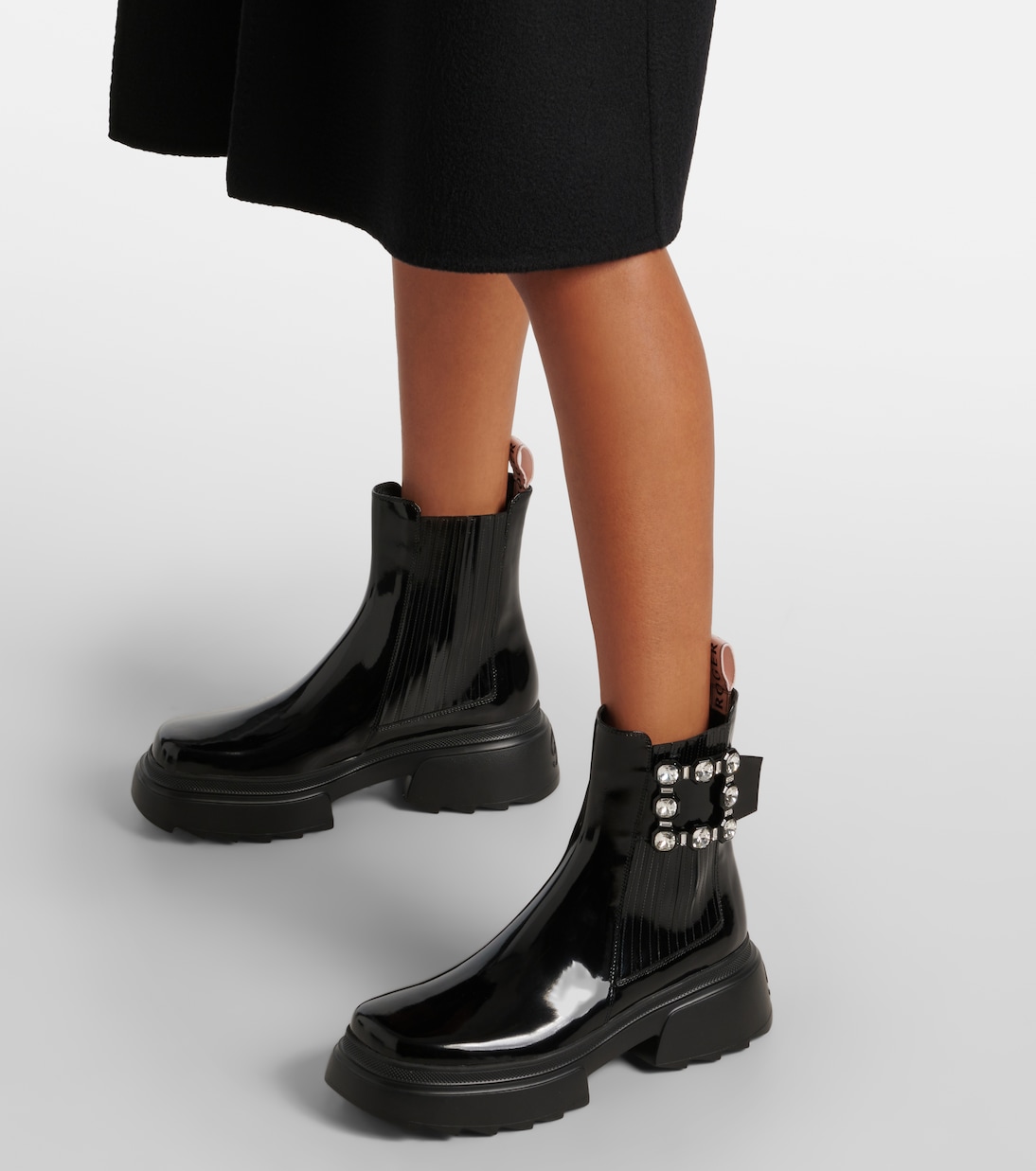 Verzierte Chelsea Boots Wallaviv aus Lackleder | Roger Vivier