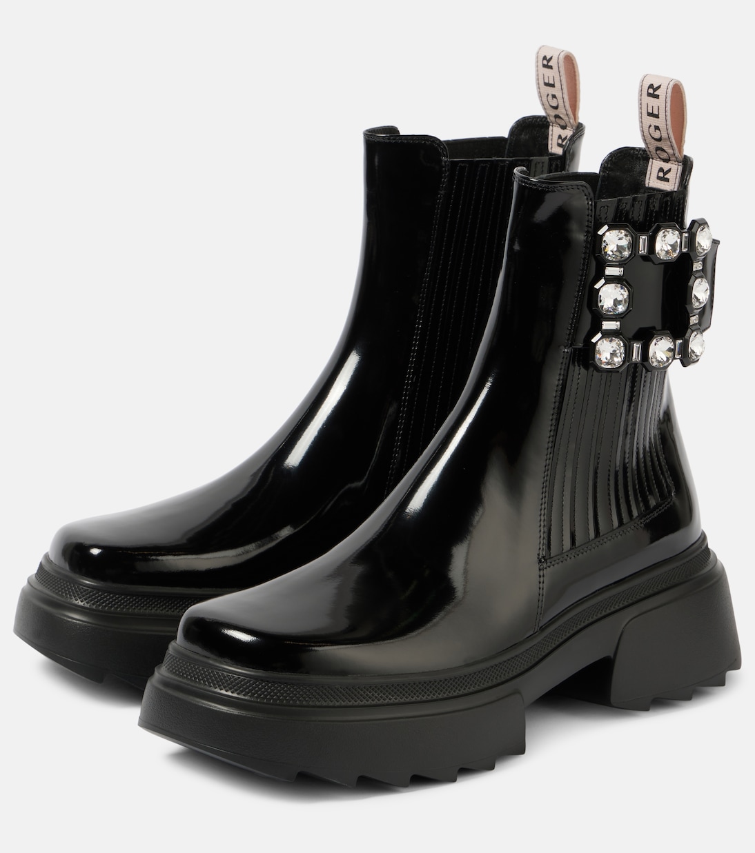 Verzierte Chelsea Boots Wallaviv aus Lackleder | Roger Vivier