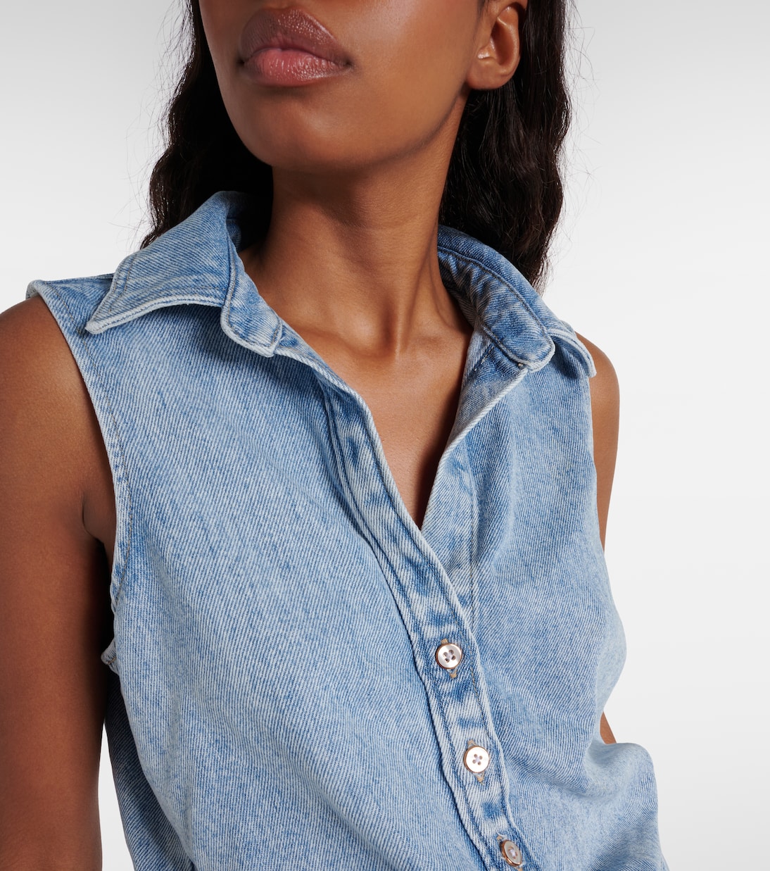 Mono de denim plisado | 7 For All Mankind