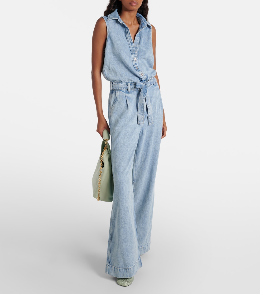 Mono de denim plisado | 7 For All Mankind