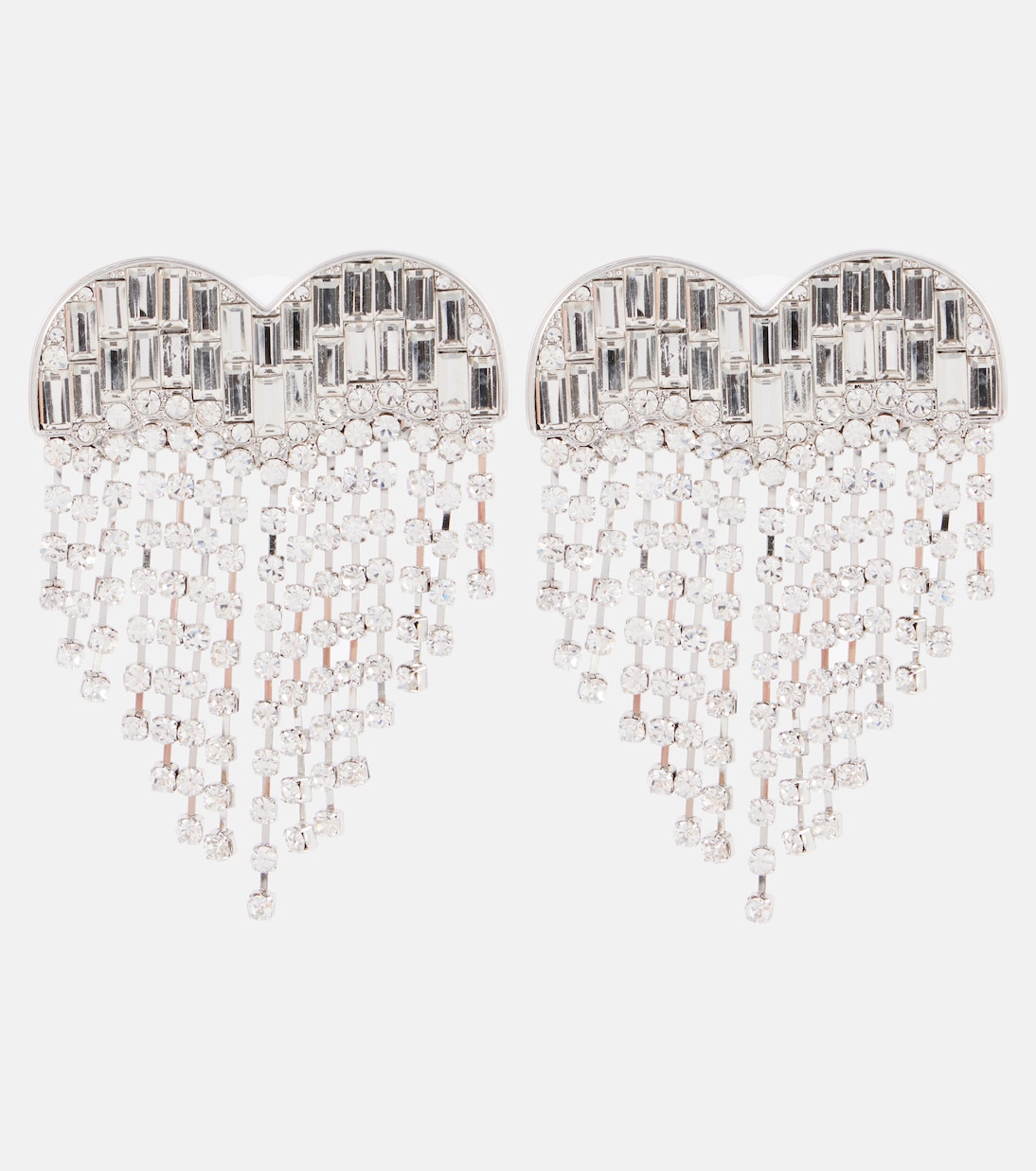 Boucles d'oreilles Heart à cristaux | Self-Portrait