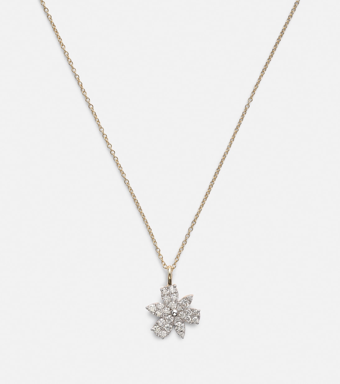 Collier Magnolia en or 14 ct et diamants | Stone and Strand