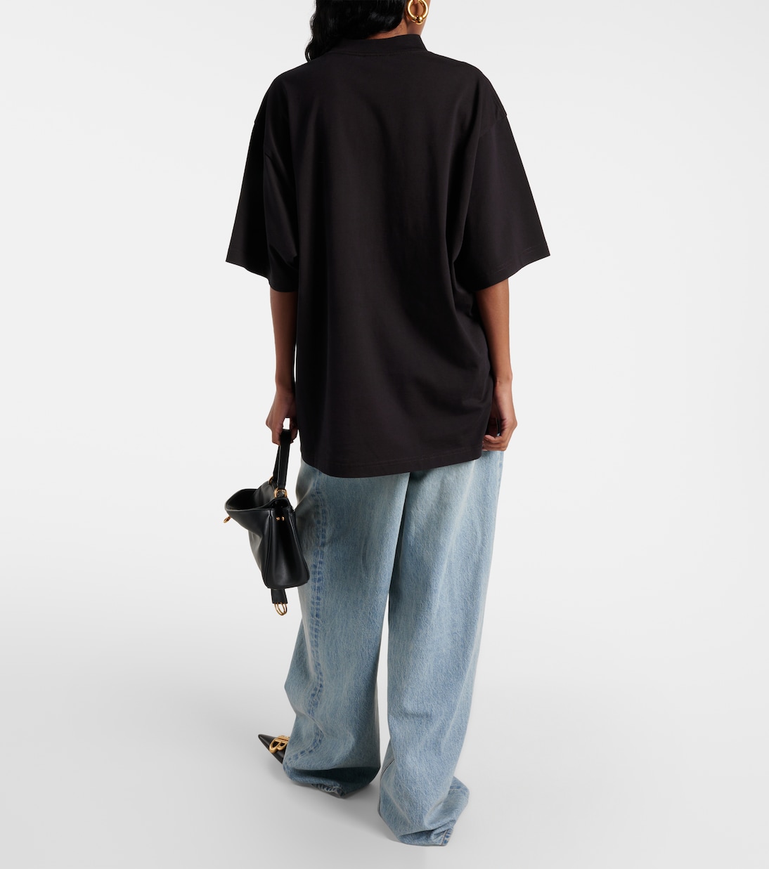 T-shirt in jersey di cotone con stampa | Balenciaga