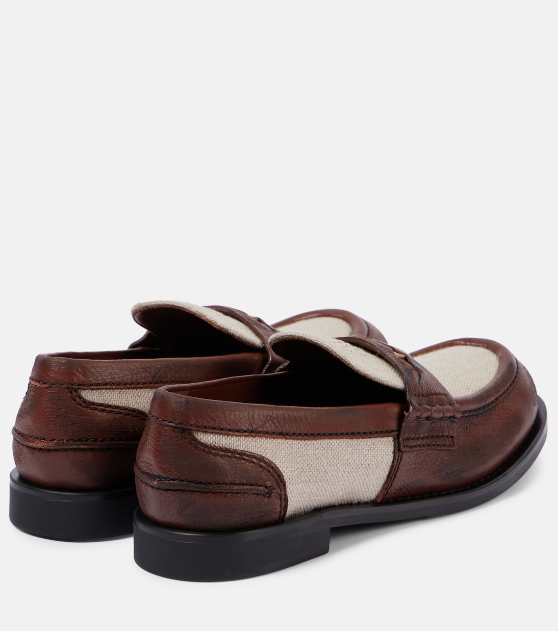 Loafers aus Canvas und Leder | Miu Miu