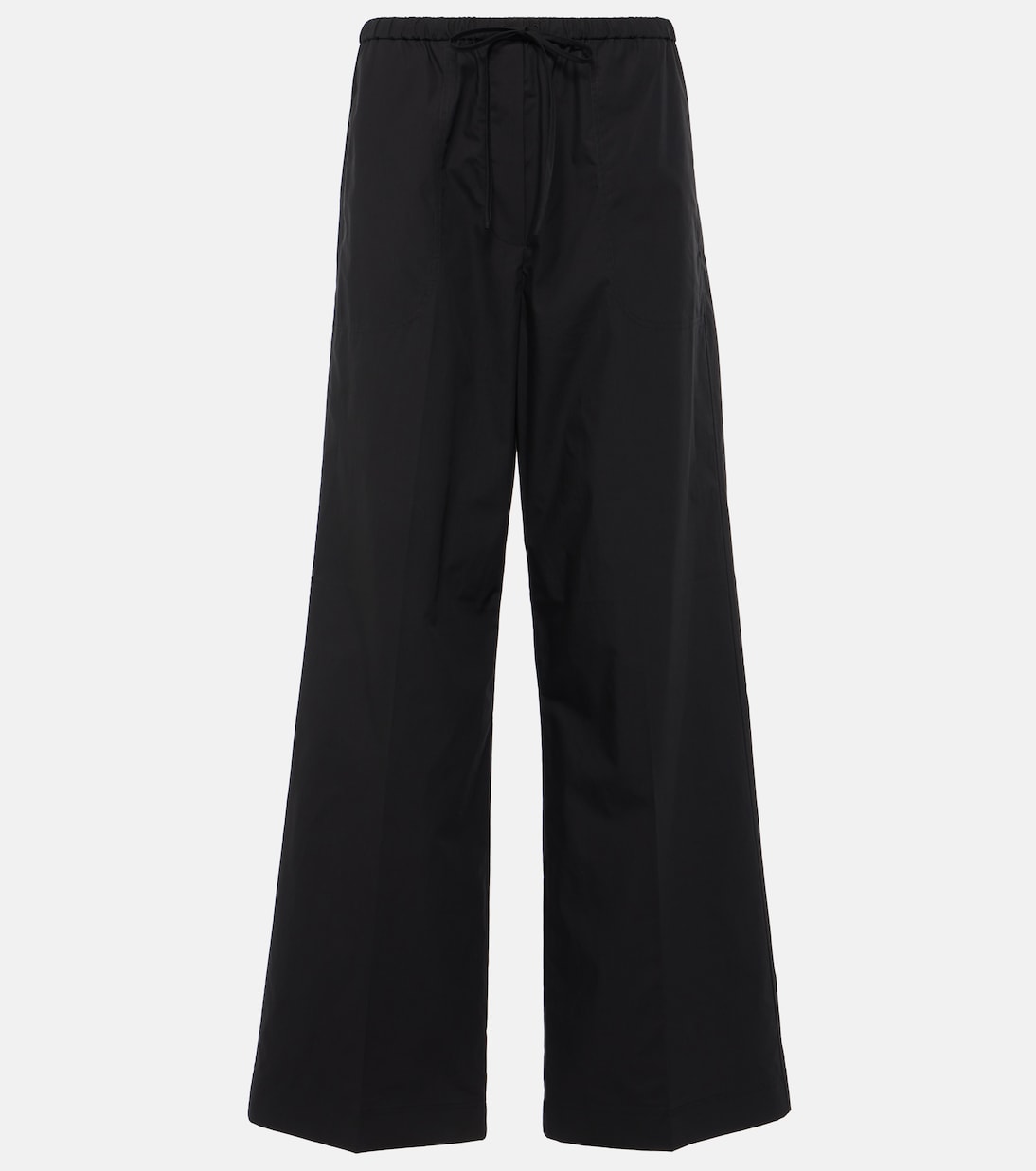 Weite High-Rise-Hose aus Baumwolle | Toteme