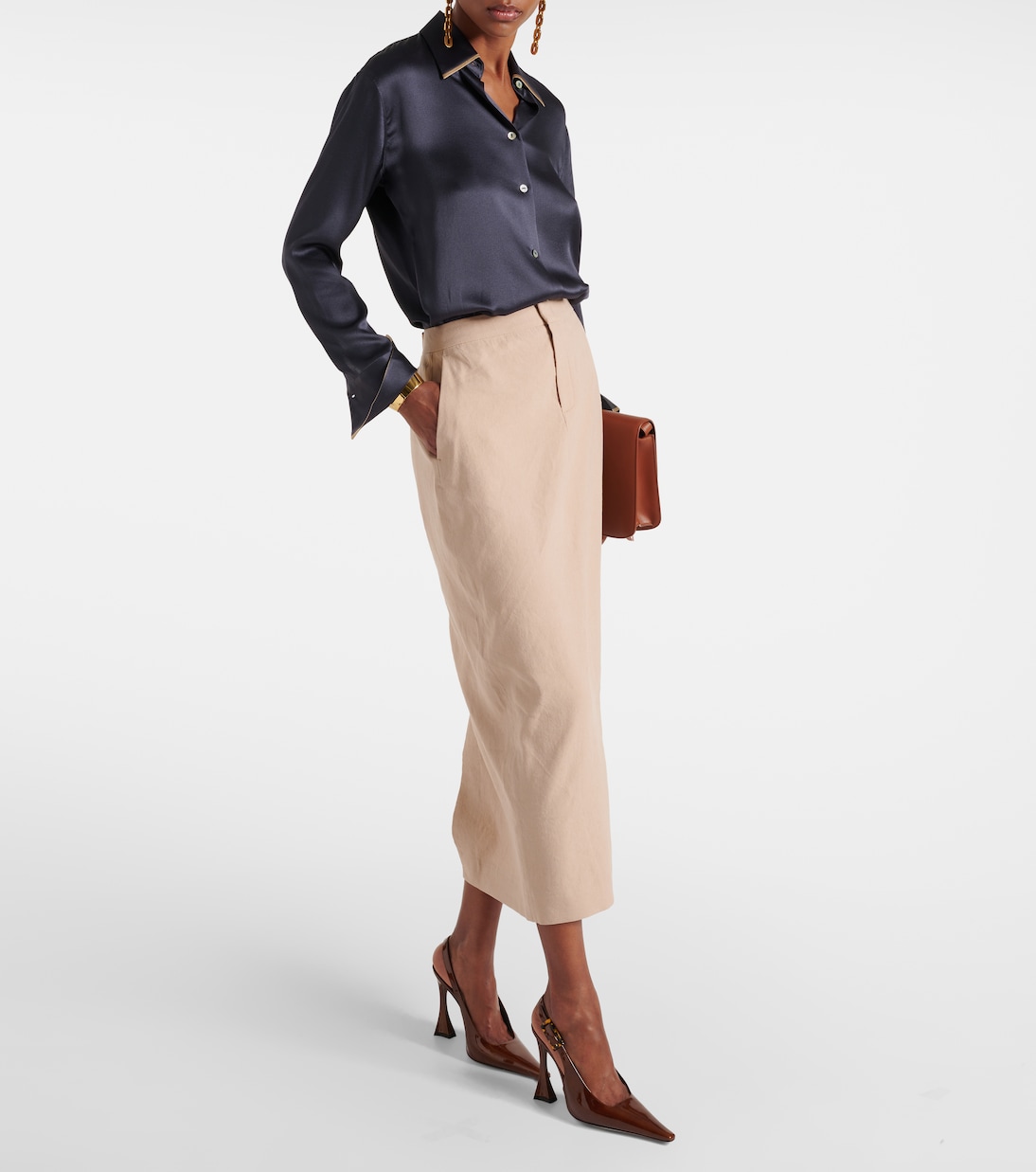 Camicia in raso di seta | Vince