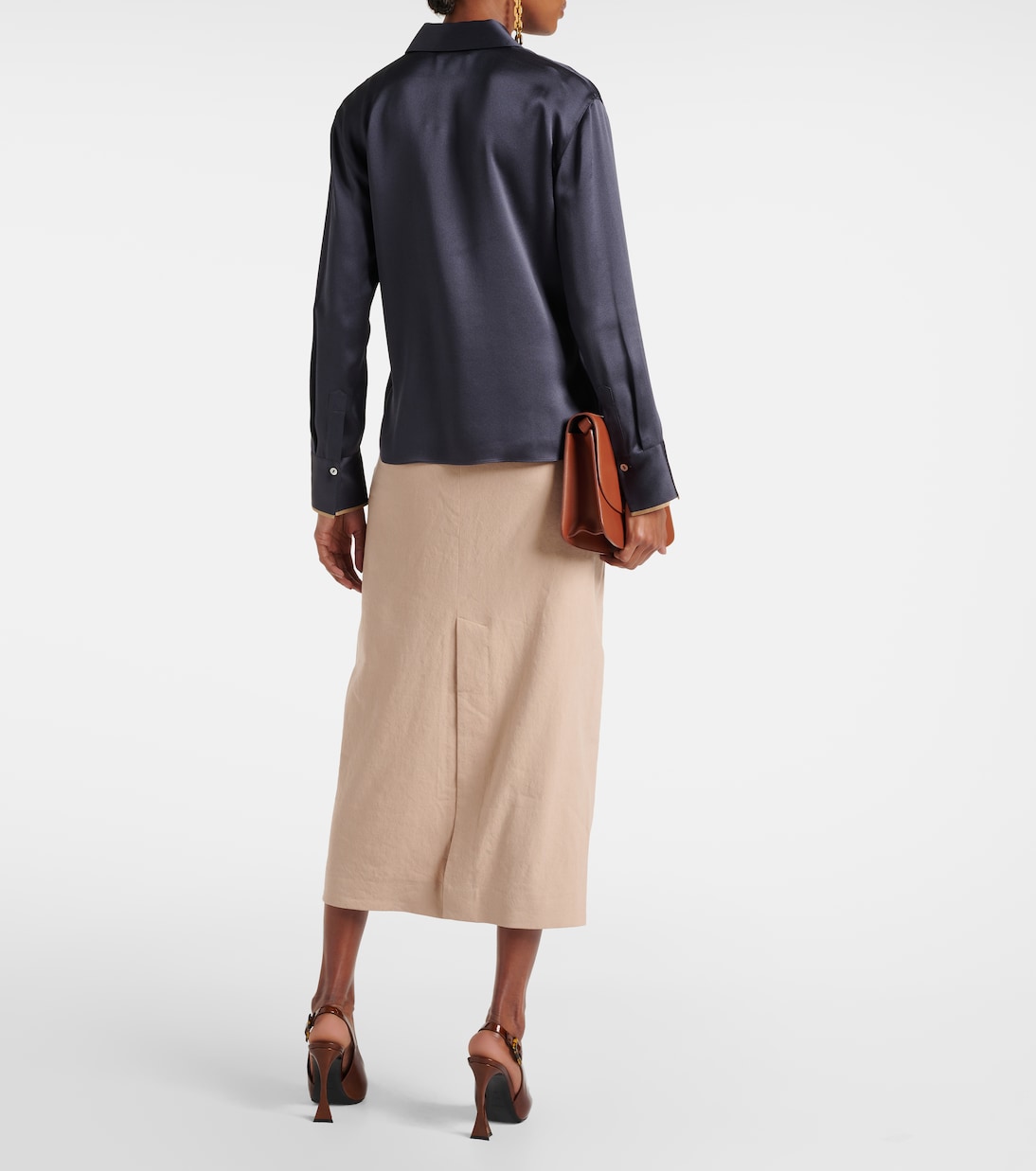Camicia in raso di seta | Vince