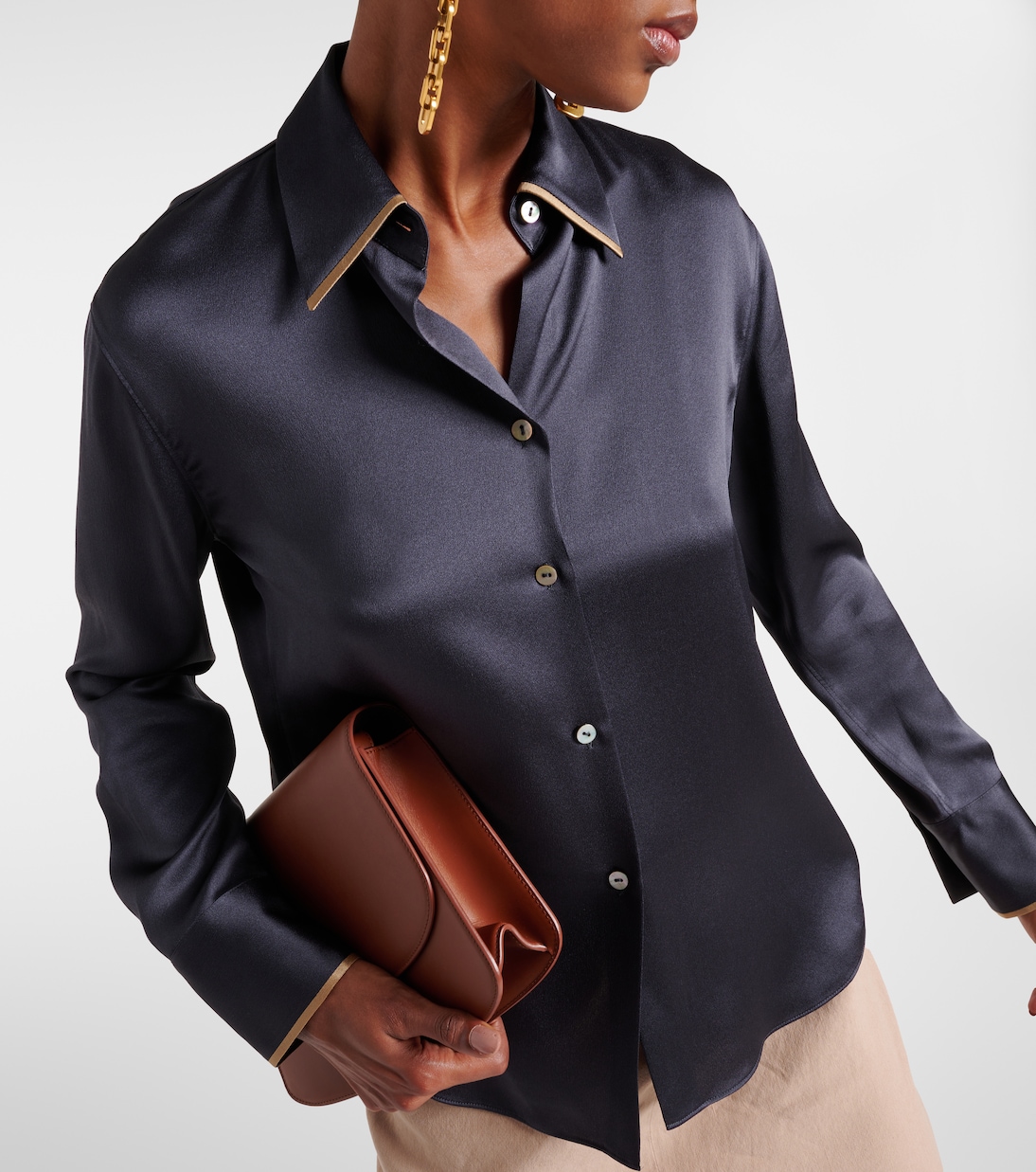 Camicia in raso di seta | Vince