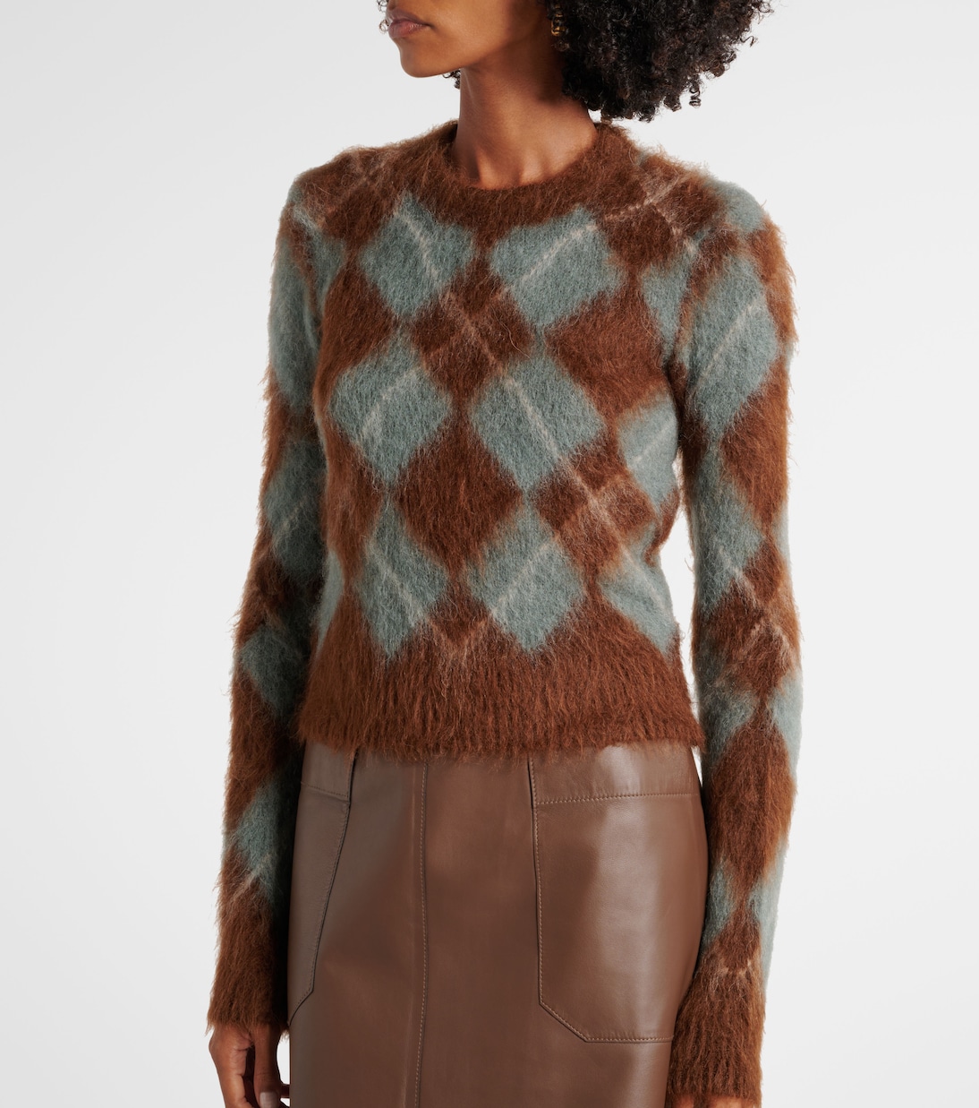 Pullover Argyle in misto mohair e alpaca | Ami Paris