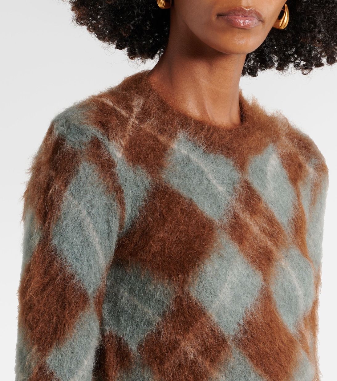 Pullover Argyle in misto mohair e alpaca | Ami Paris