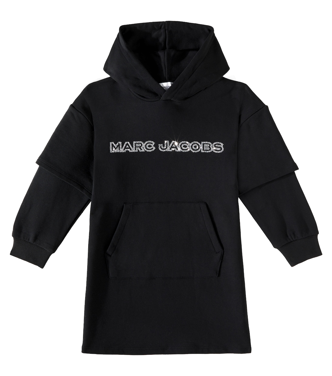 Vestido de algodón adornado con logo | Marc Jacobs Kids