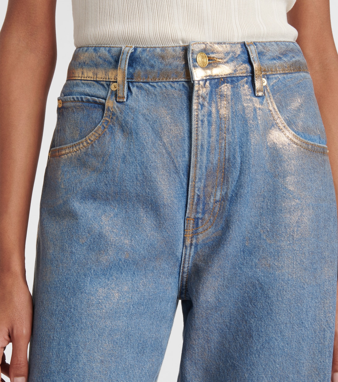 Jeans barrel fit de tiro alto | Frame