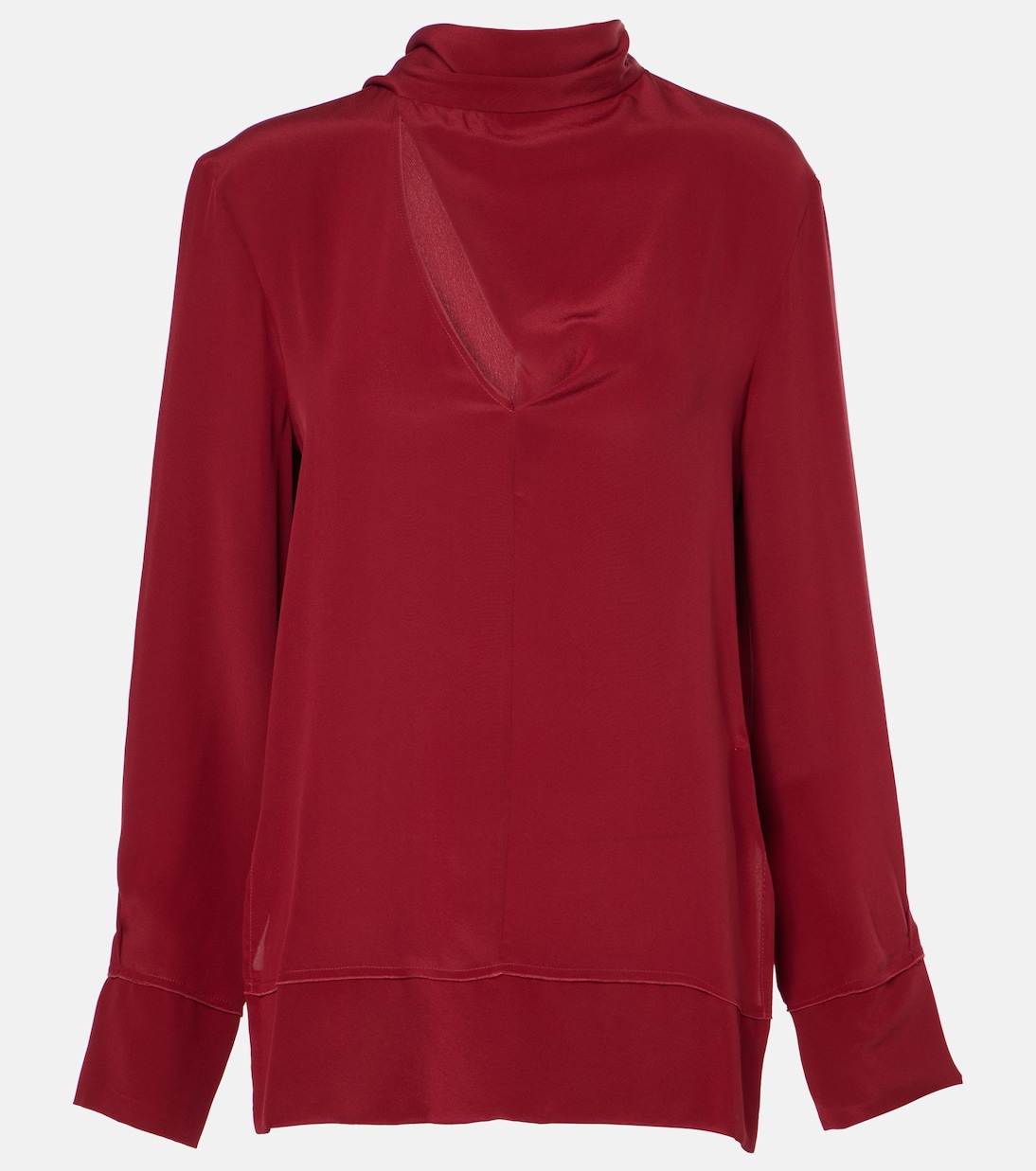 Blusa in seta con foulard | Victoria Beckham