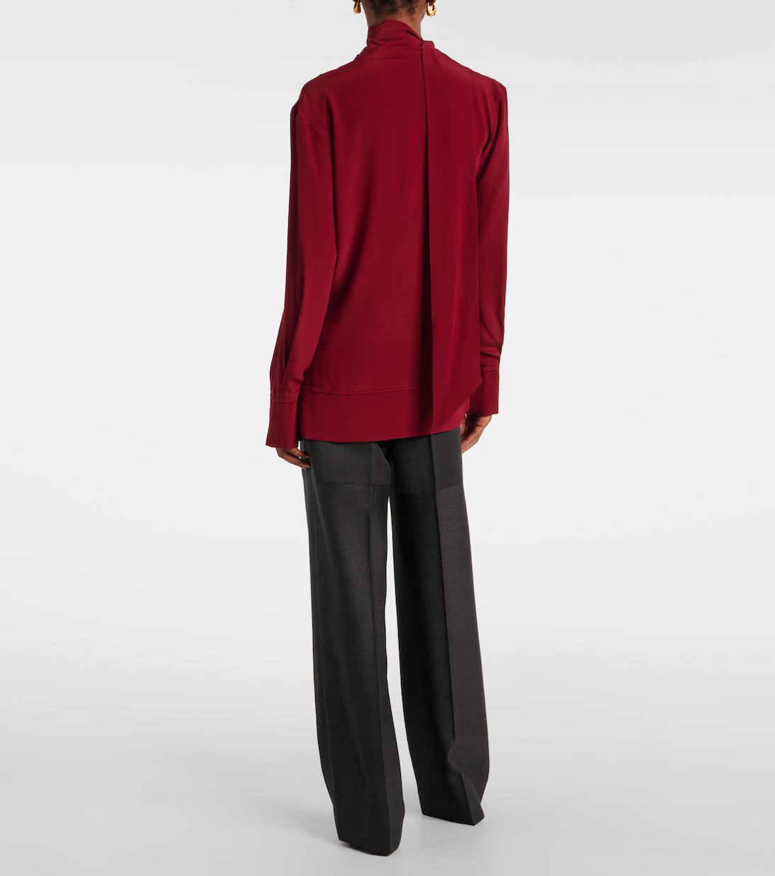Blusa in seta con foulard | Victoria Beckham
