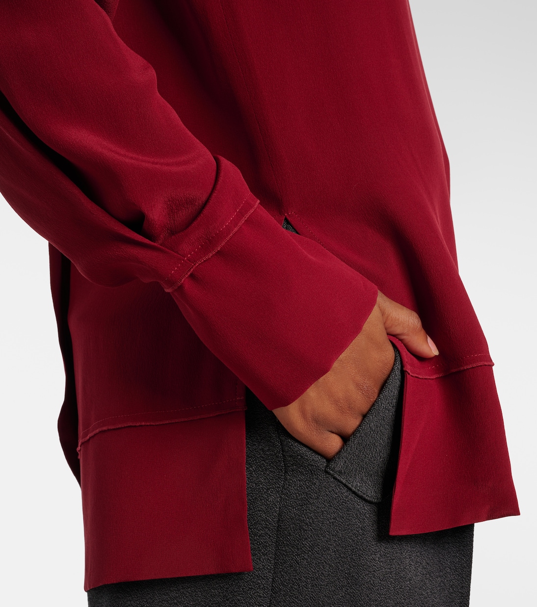 Blusa in seta con foulard | Victoria Beckham