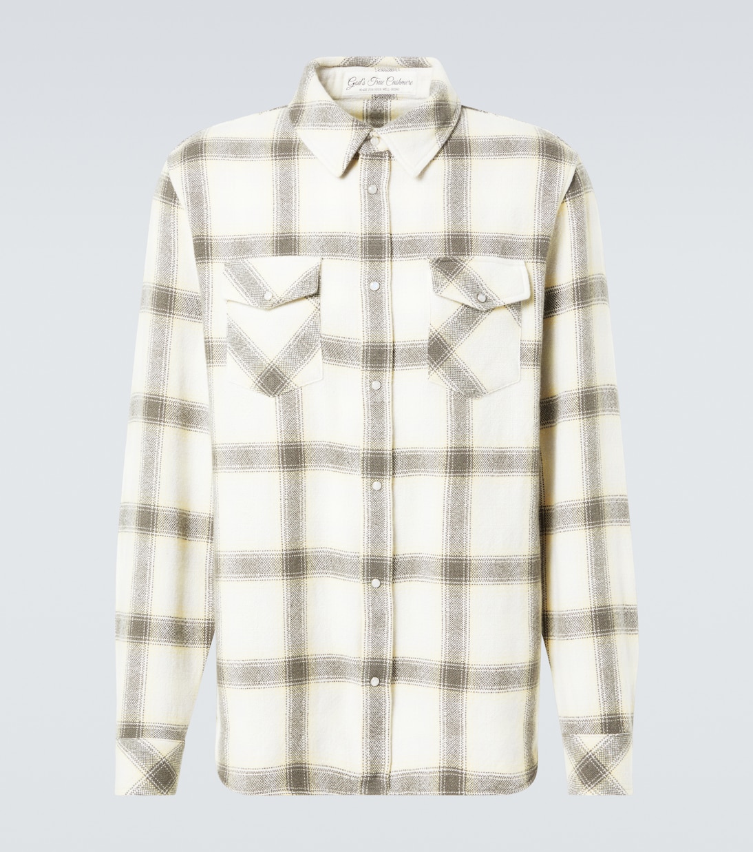 Camisa Moon de cachemir a cuadros | God's True Cashmere