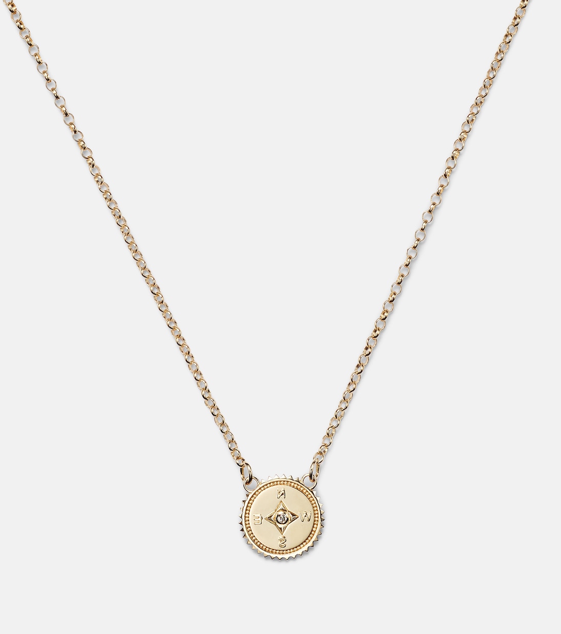 Collana Internal Compass in oro 18kt con diamanti | FoundRae