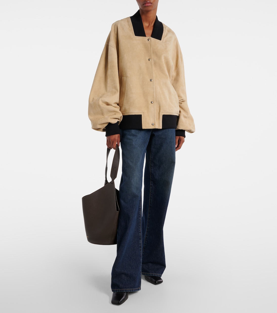 Bomber Spence in suede | Khaite
