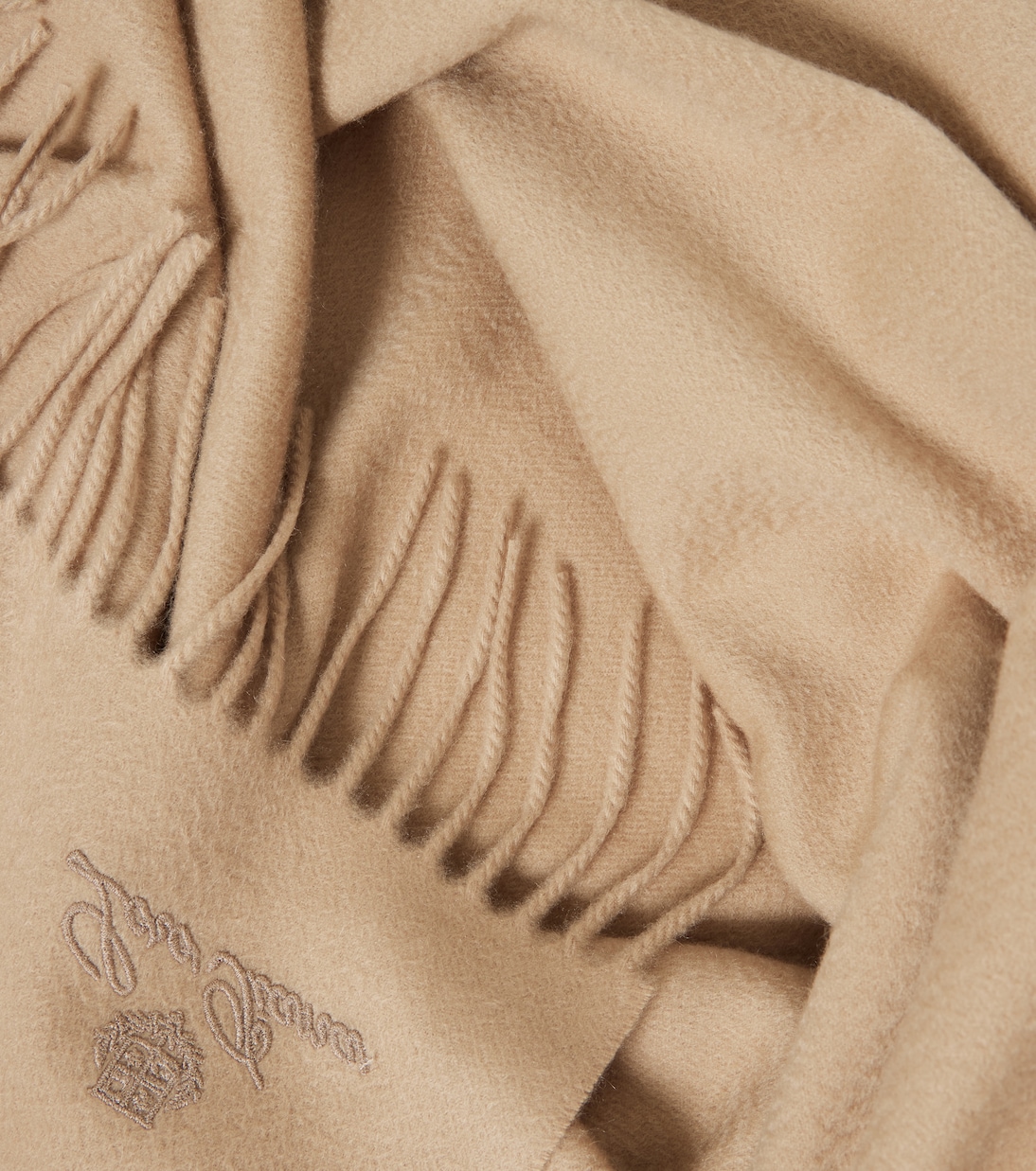 Grande Unita fringed cashmere scarf | Loro Piana