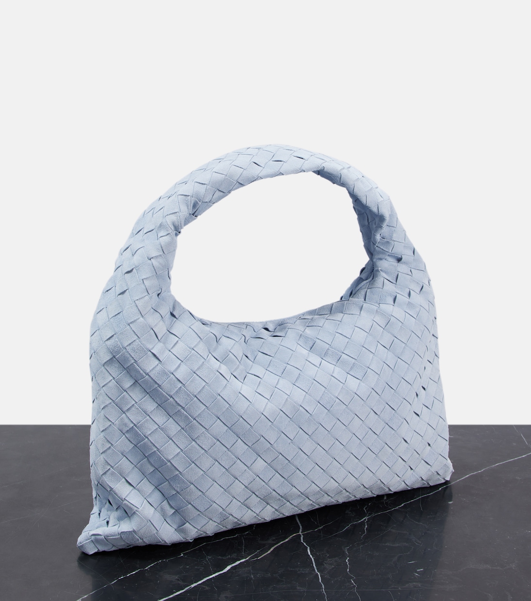 Sac Hop Intrecciato Small en daim | Bottega Veneta
