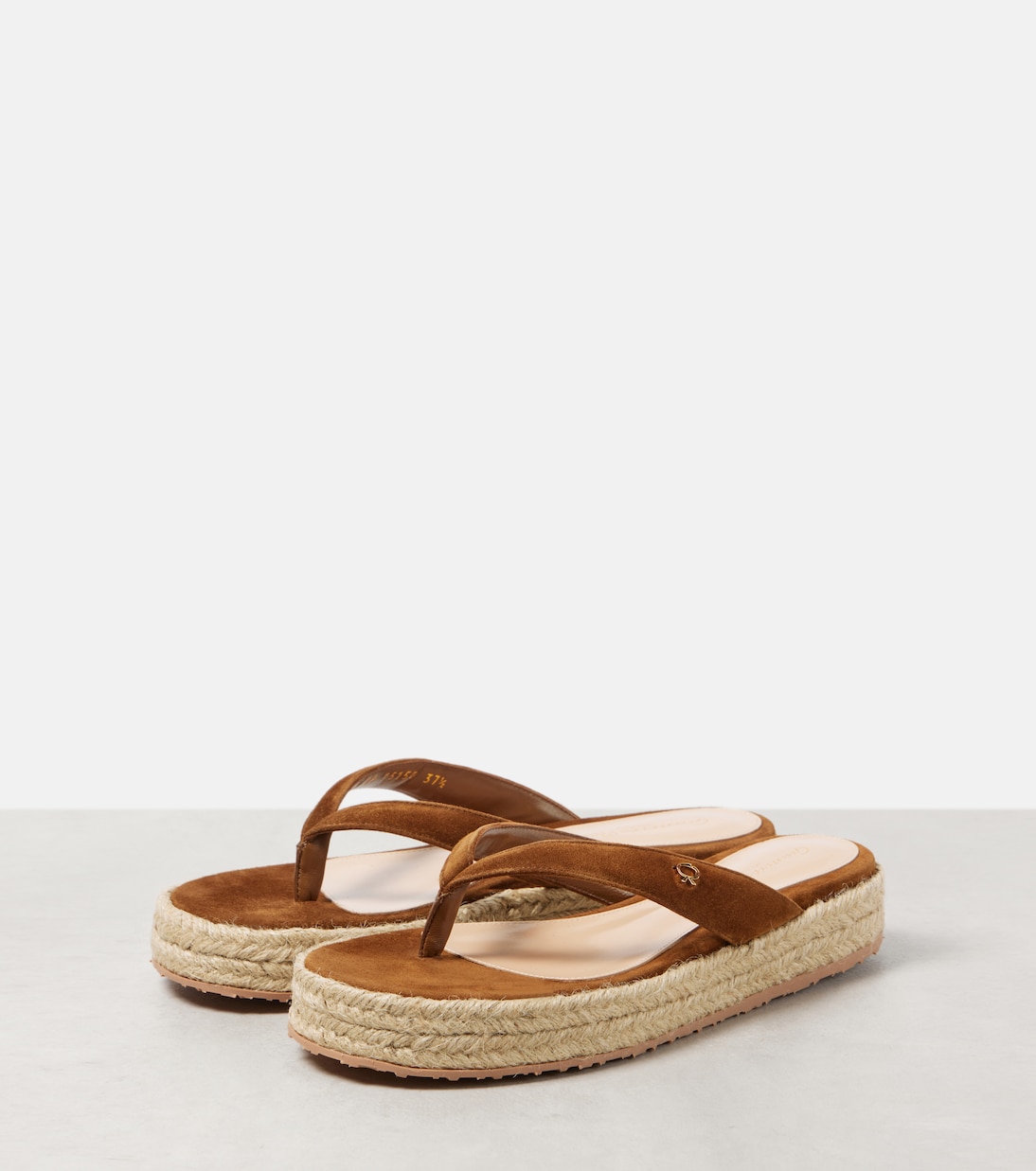 Espadrille-Sandalen aus Veloursleder | Gianvito Rossi