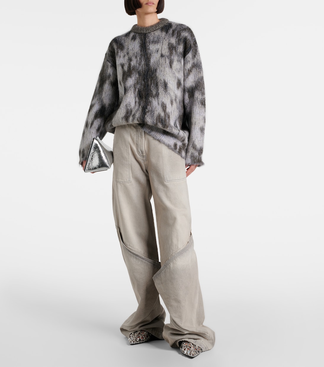 Pull en jacquard à motif léopard | The Attico