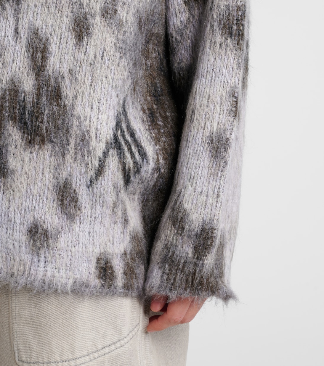 Pull en jacquard à motif léopard | The Attico