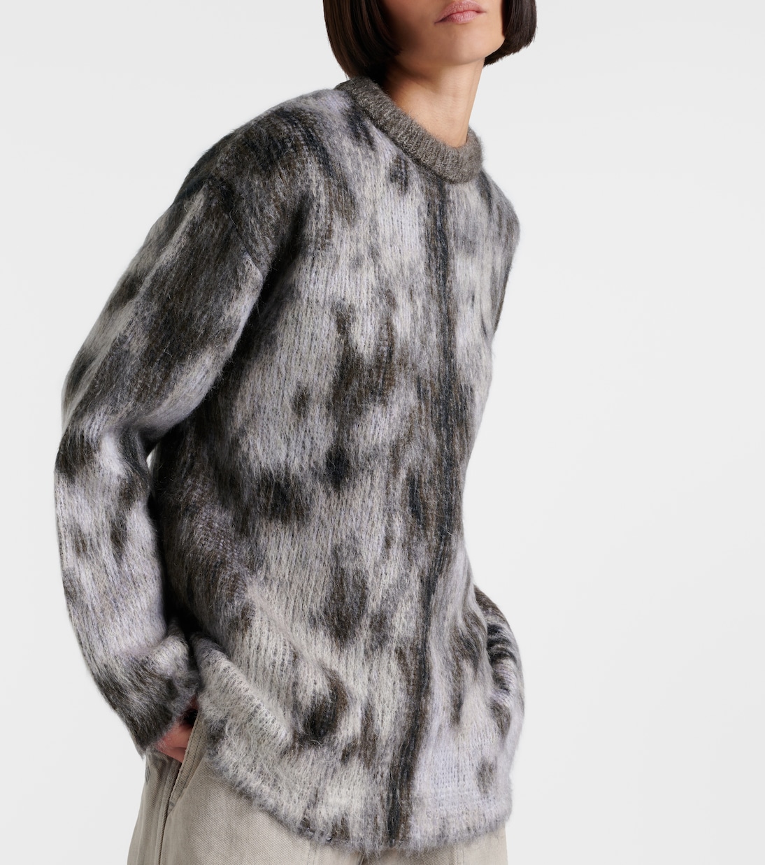 Pull en jacquard à motif léopard | The Attico