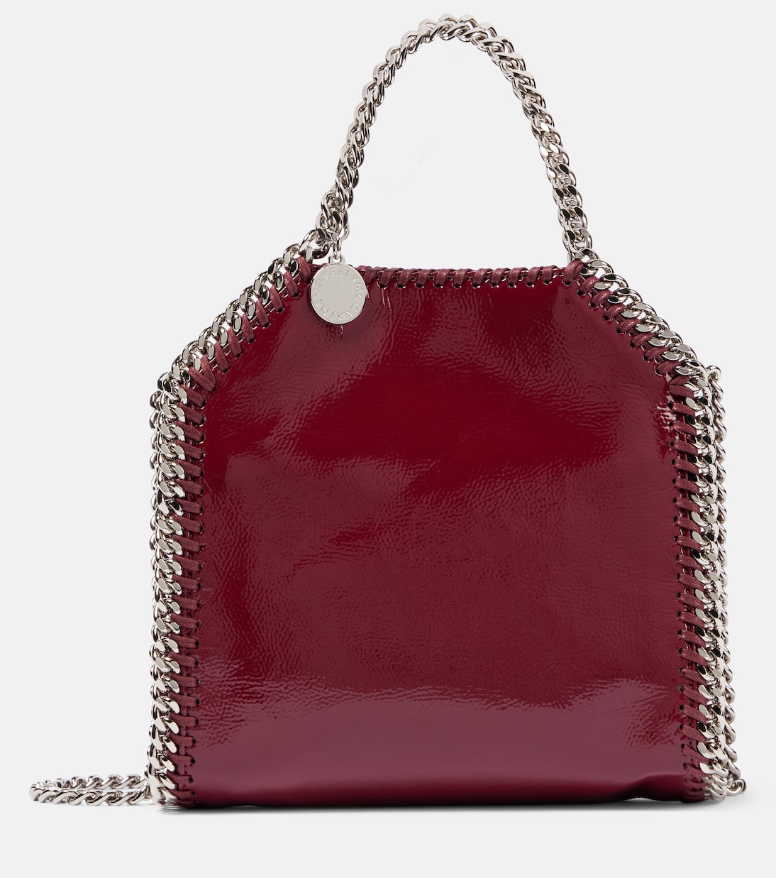 Tote Falabella Small aus Lacklederimitat in Burgund Stella Mc Cartney Mytheresa