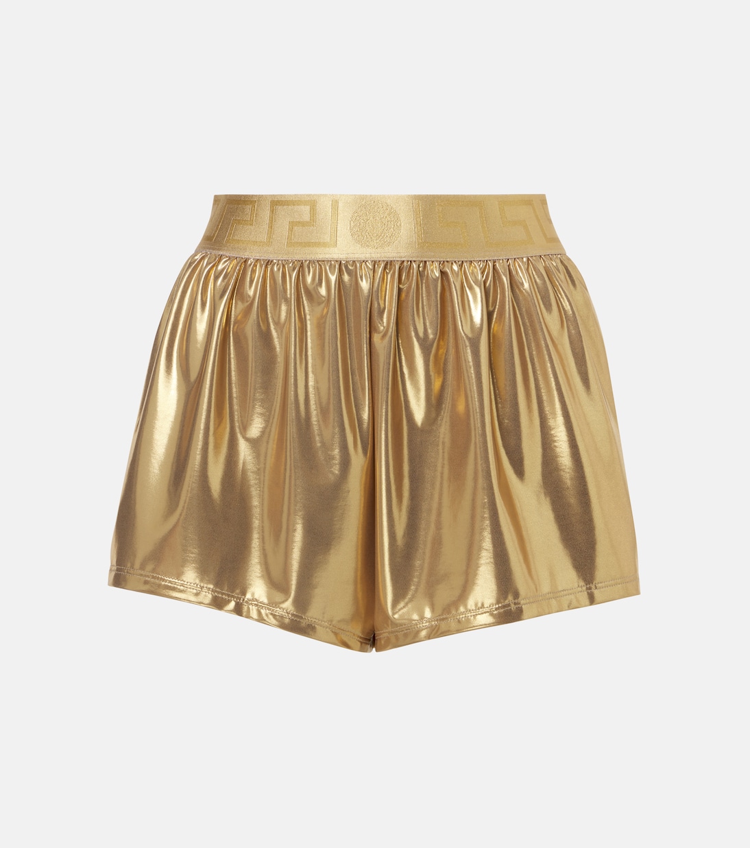 Short de bain métallisé à logo | Versace