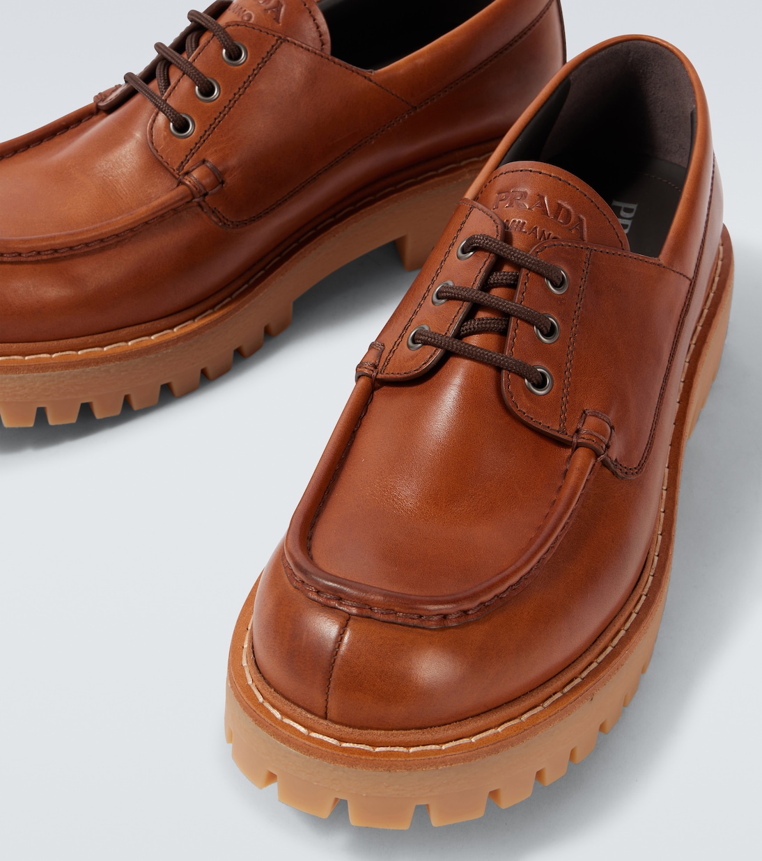 Schnürschuhe St. Moritz aus Leder | Prada