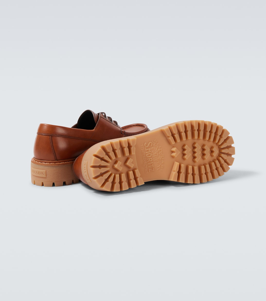 Schnürschuhe St. Moritz aus Leder | Prada