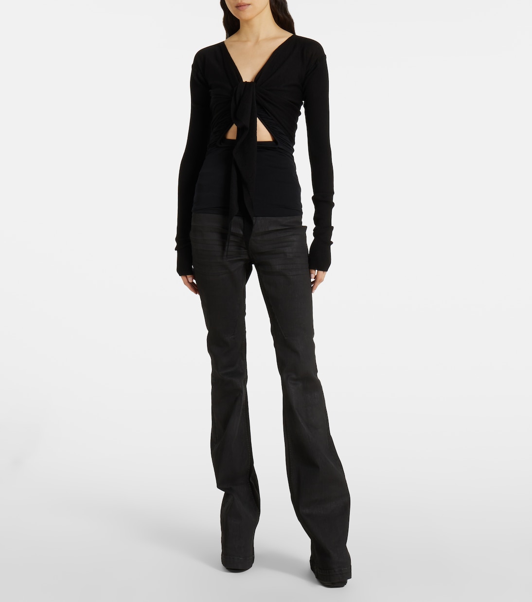 Cropped virgin wool sweater | Rick Owens