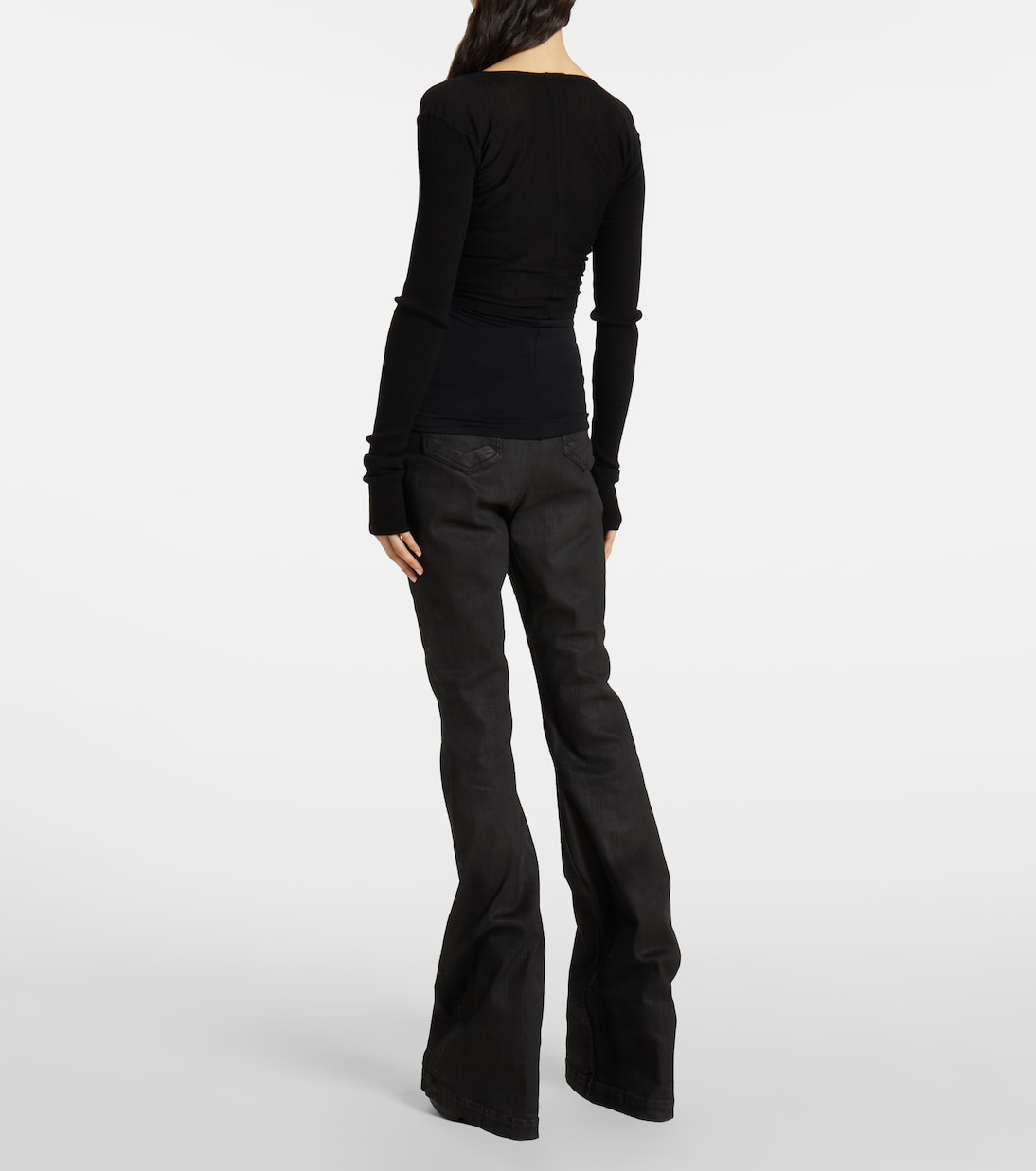 Cropped virgin wool sweater | Rick Owens