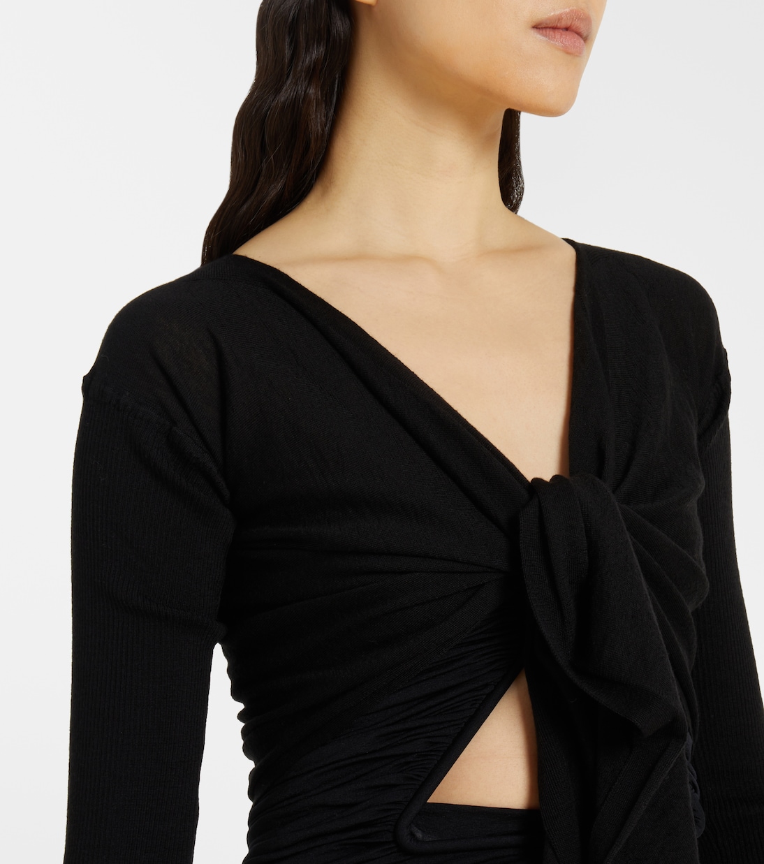 Cropped virgin wool sweater | Rick Owens