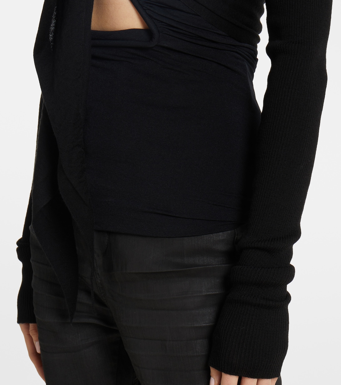 Cropped virgin wool sweater | Rick Owens