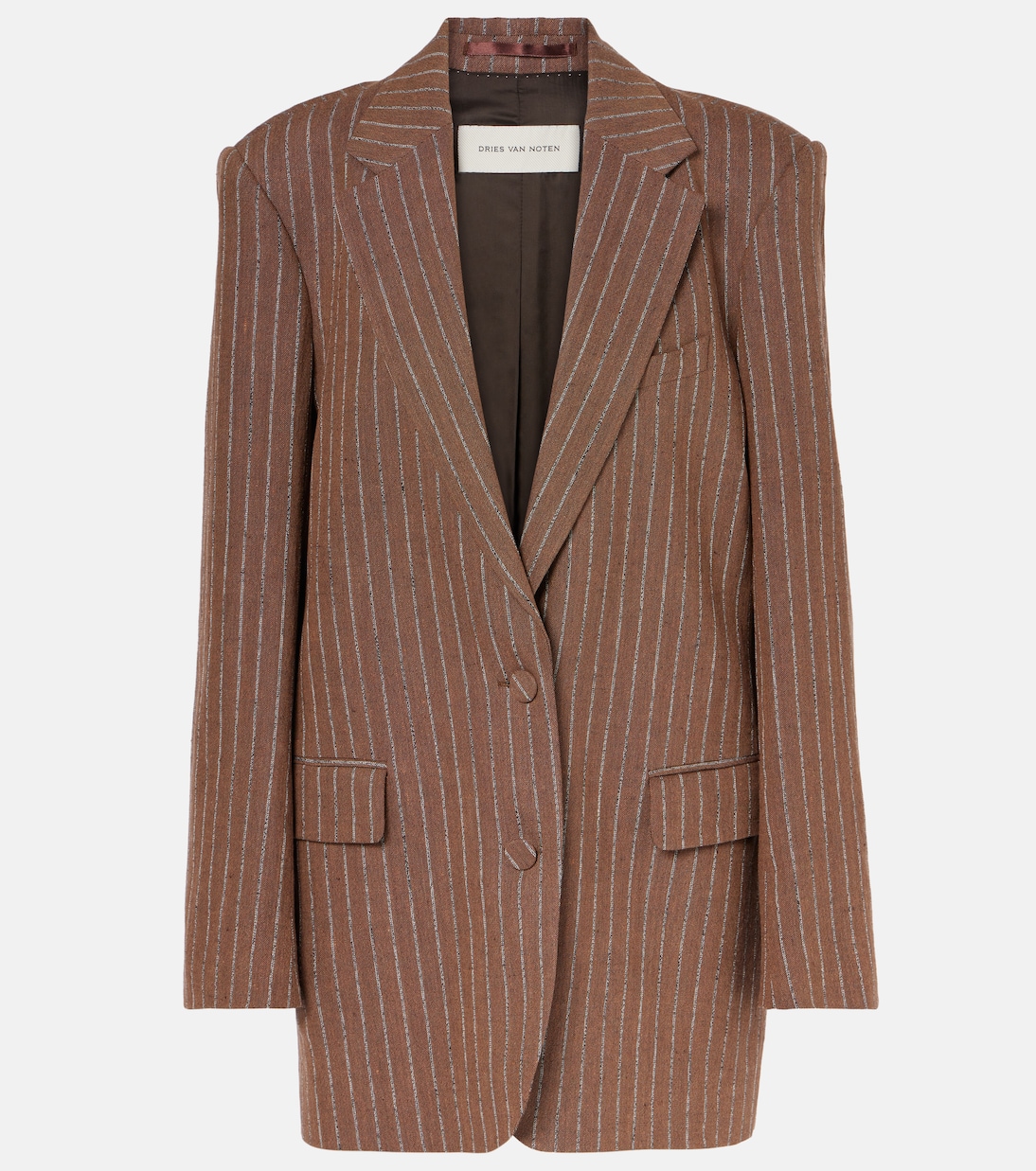 Blazer in misto lino a righe | Dries Van Noten