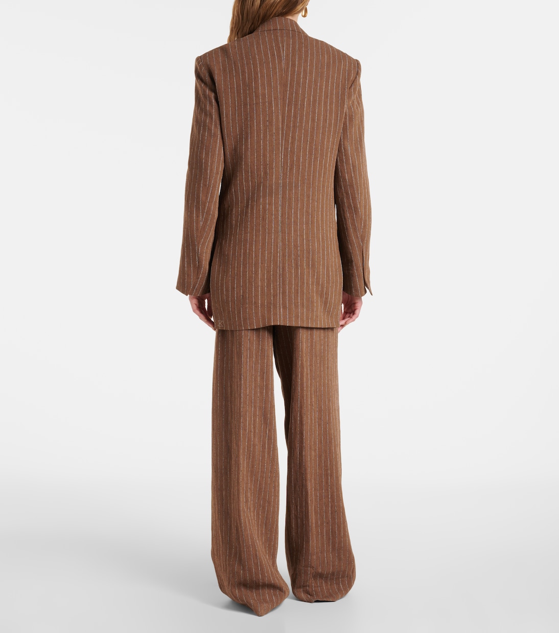Blazer in misto lino a righe | Dries Van Noten