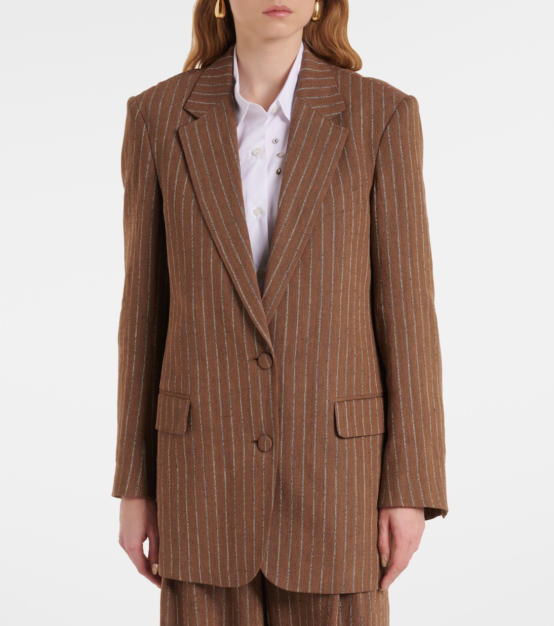 Blazer in misto lino a righe | Dries Van Noten