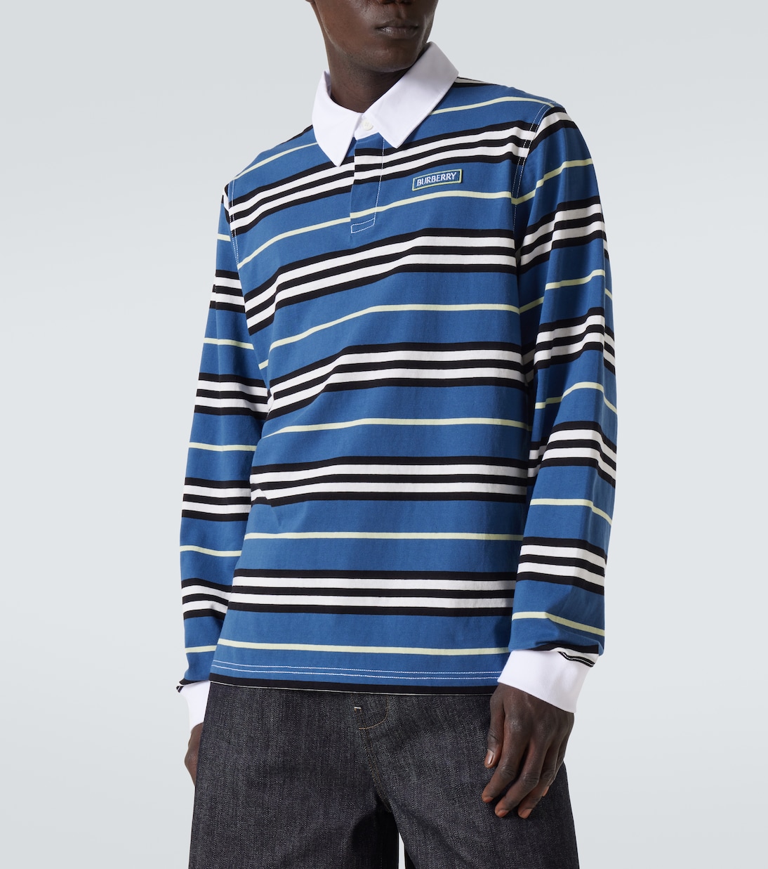 Polo rayé en coton | Burberry