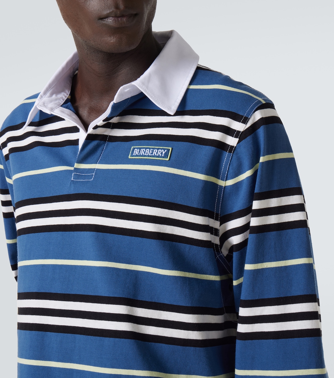 Polo rayé en coton | Burberry