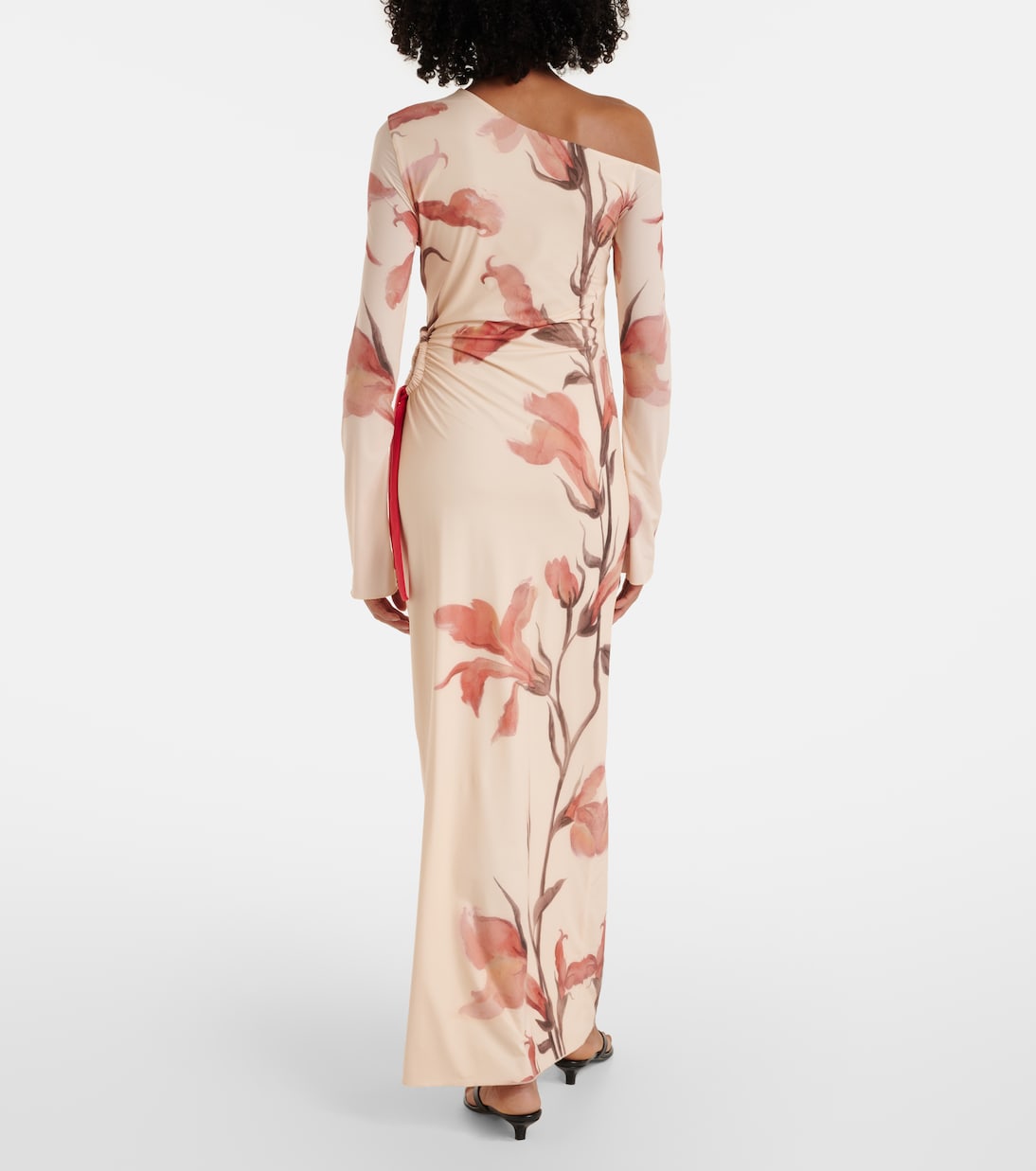 Bedrucktes One-Shoulder-Maxikleid | SIR