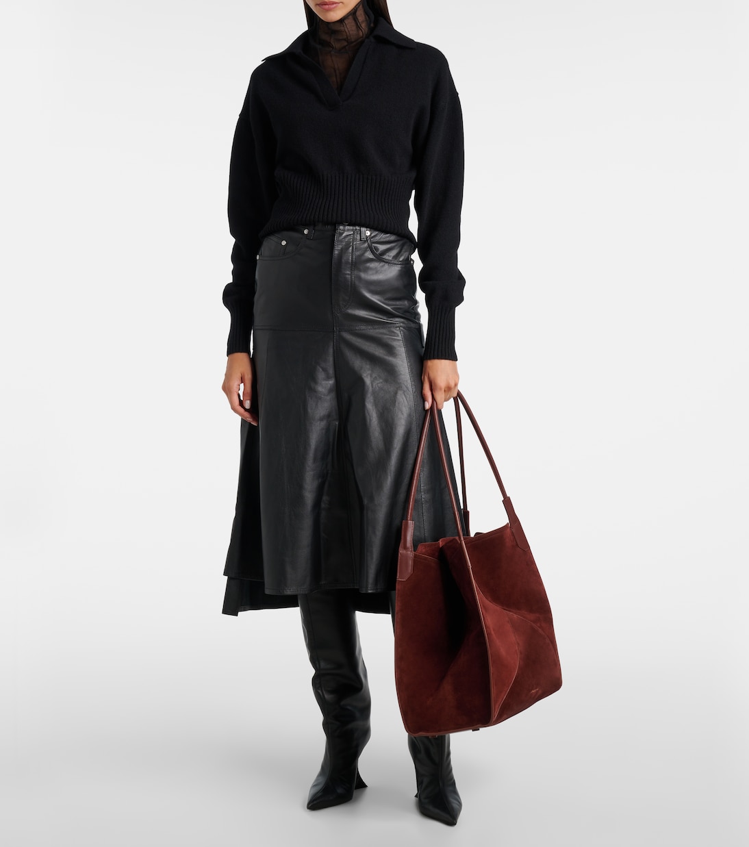 Victoria Large suede tote bag | Victoria Beckham
