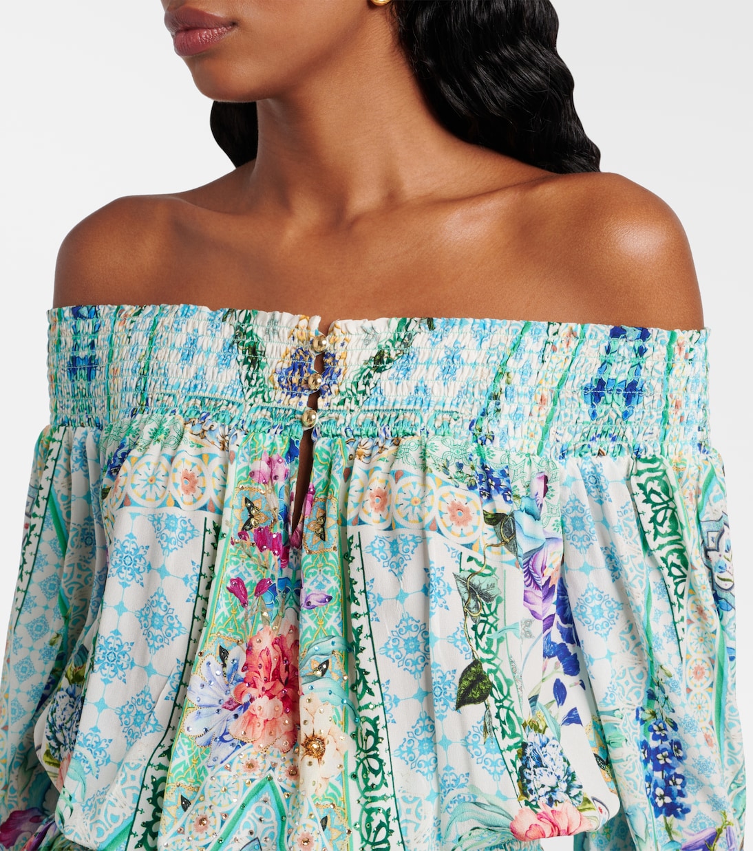 Crystal-embellished silk minidress | Camilla