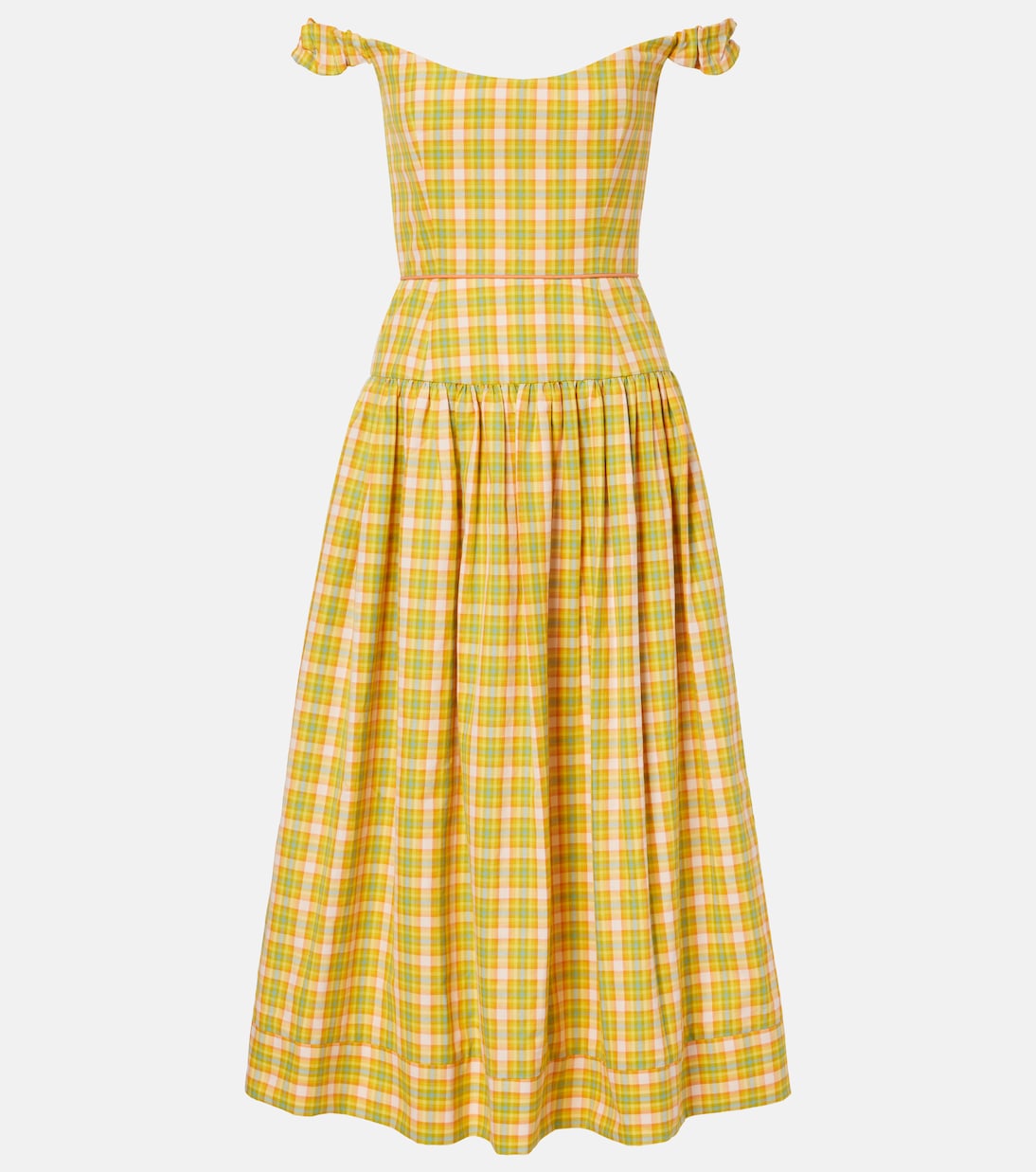 Giorgia checked cotton midi dress | Markarian