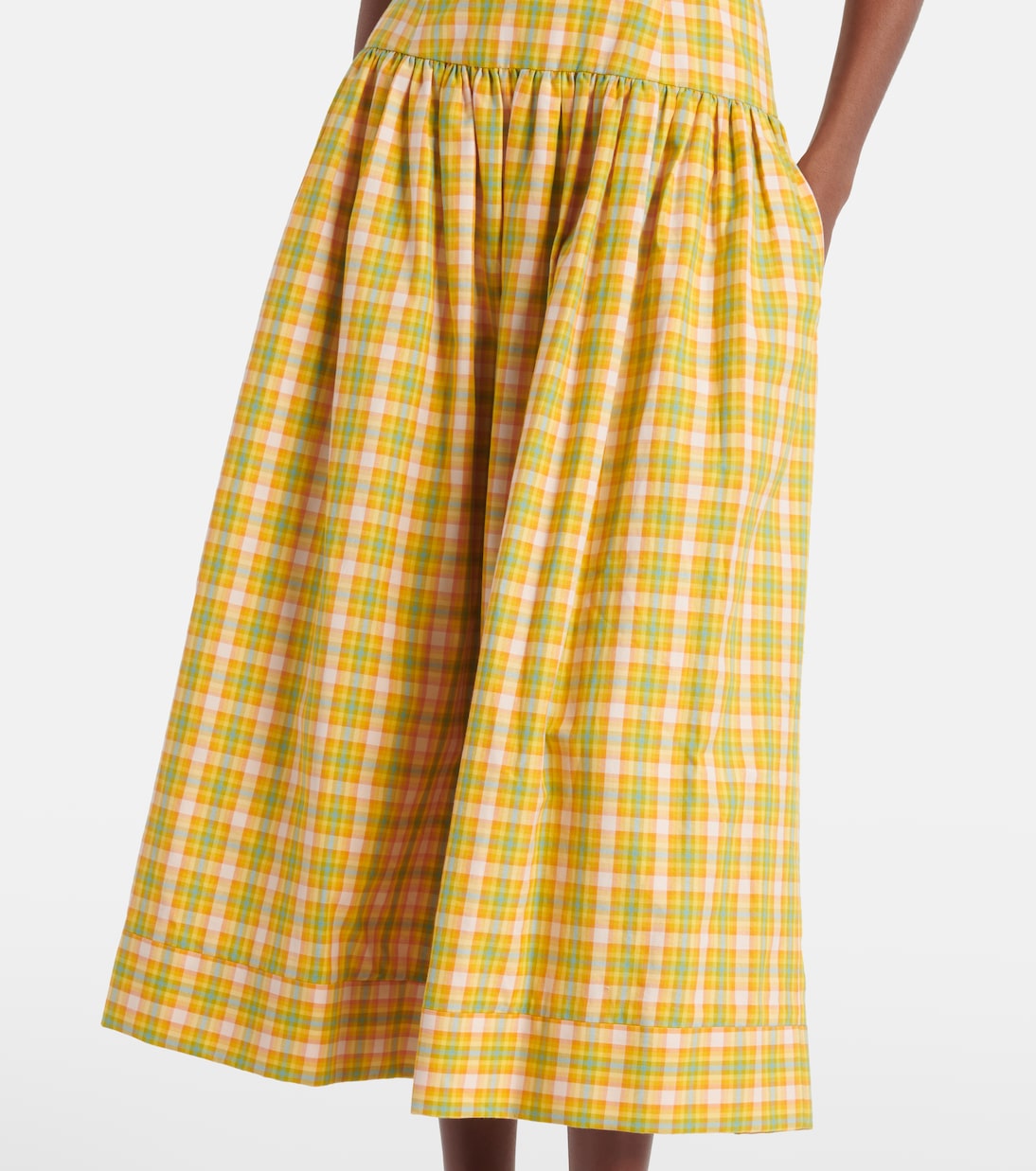Giorgia checked cotton midi dress | Markarian