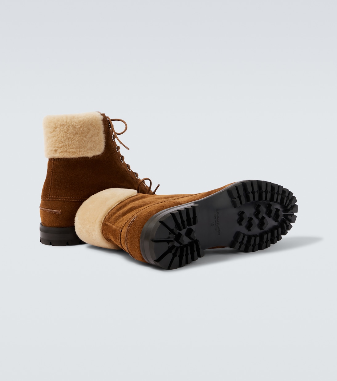 Botas Sycamor de ante con borrego | Manolo Blahnik